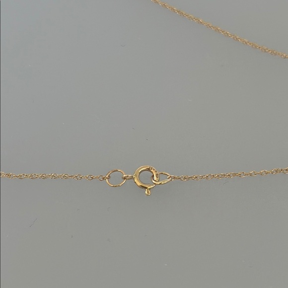 14k real solid gold yellow jade real necklace - Picture 6 of 10